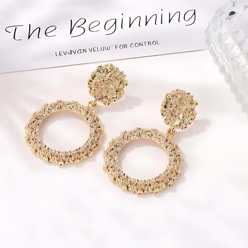 Korean Round Shape Elegant Earrings - Image 6