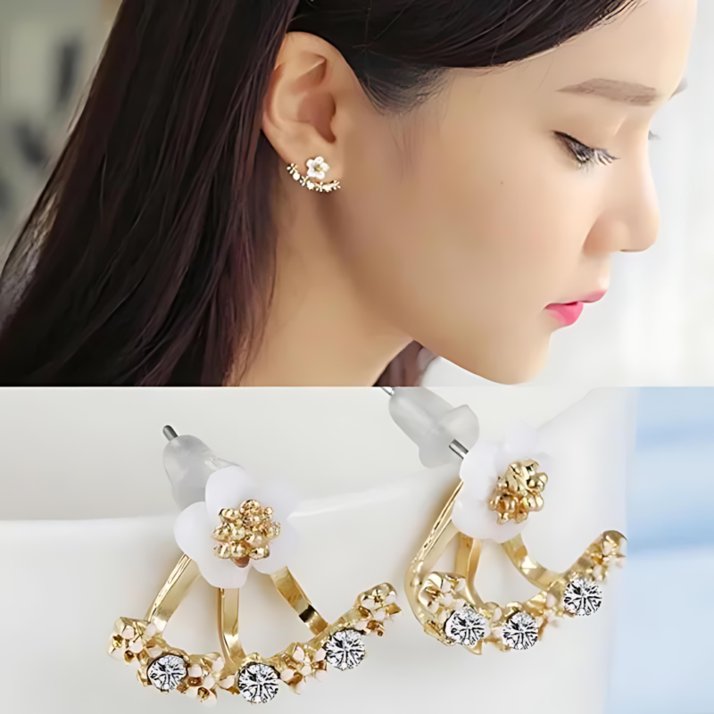 Flower Shape Ear Studs - Image 8