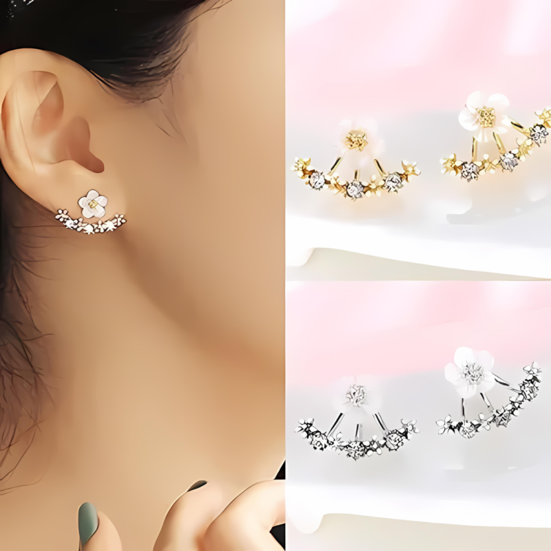 Flower Shape Ear Studs - Image 3