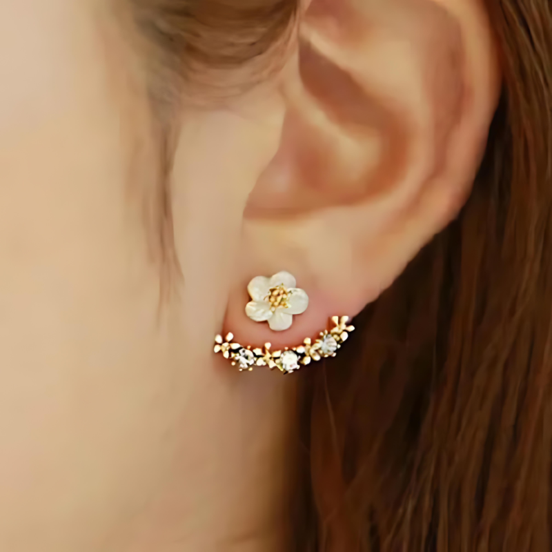 Flower Shape Ear Studs - Image 2