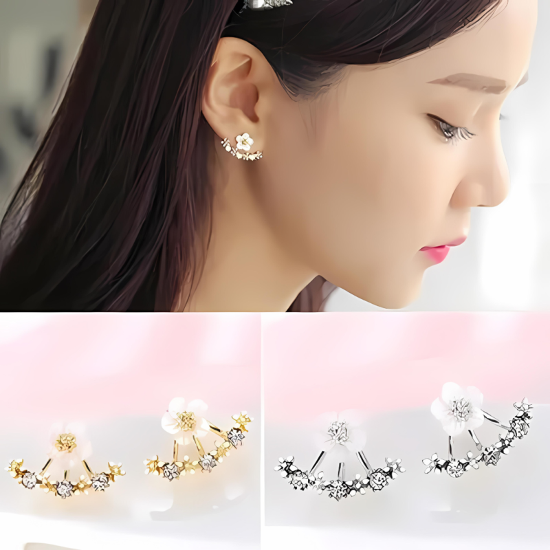Flower Shape Ear Studs - Image 9