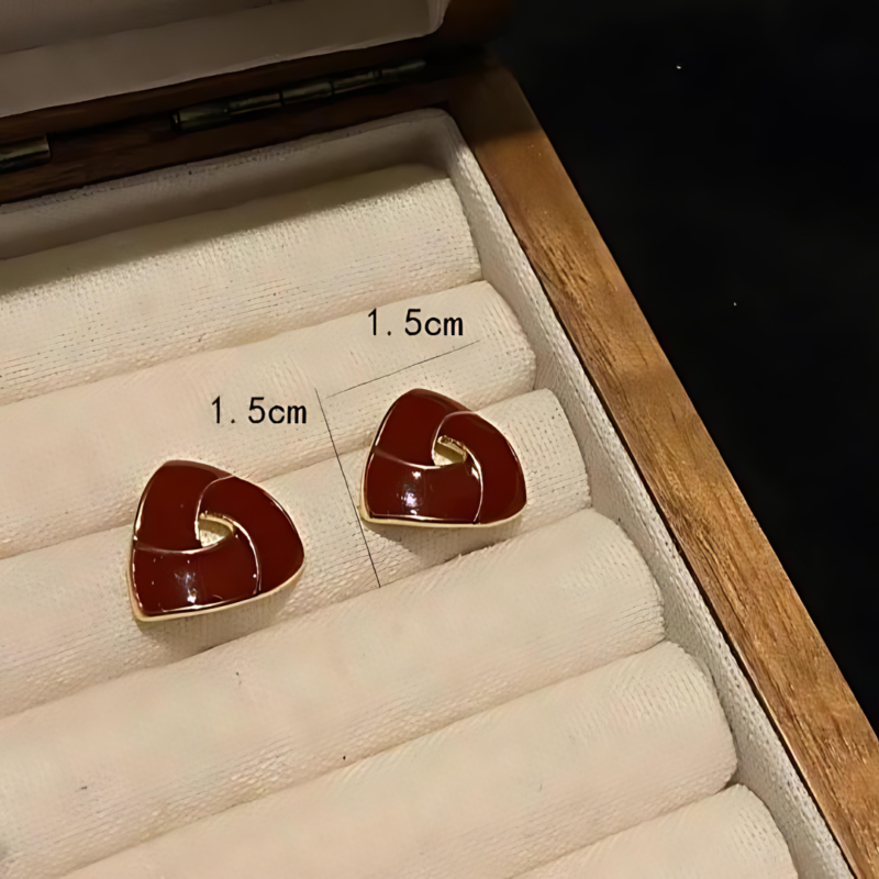 Korean Triangle Shape Ear Studs - Image 4