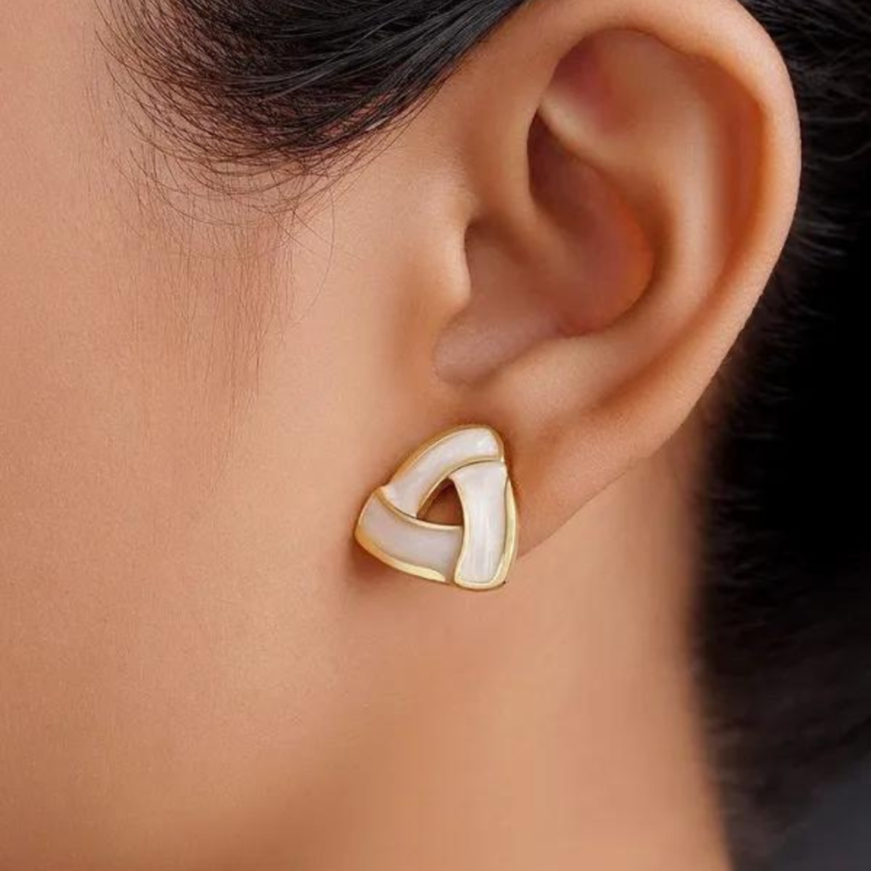 Korean Triangle Shape Ear Studs - Image 5