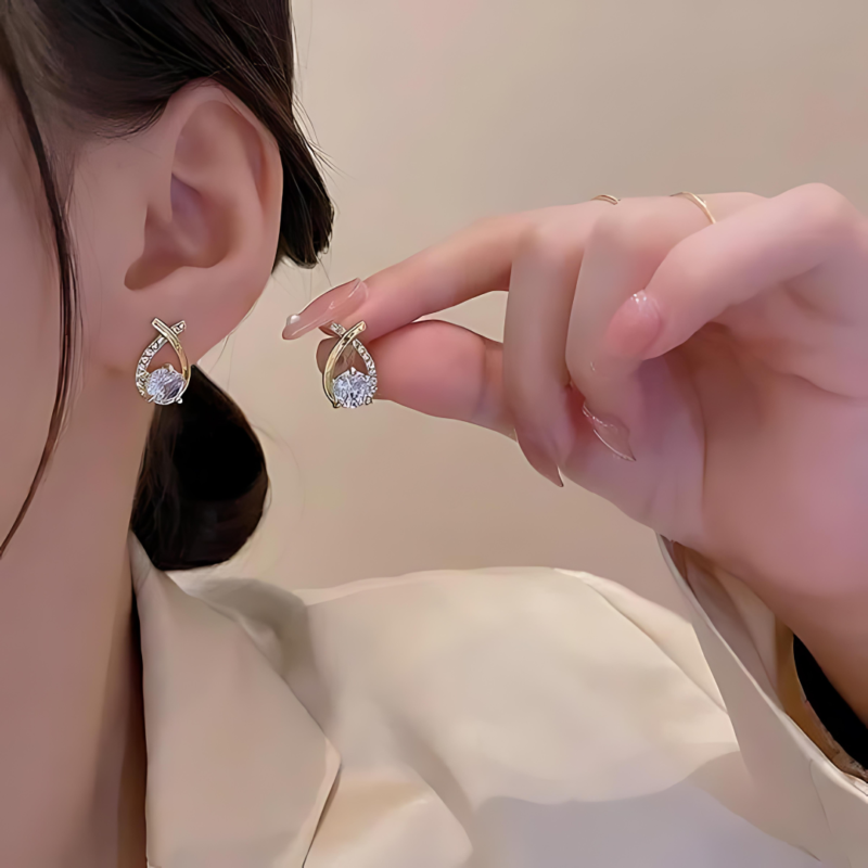 Crystal Diamond Studs - Image 3