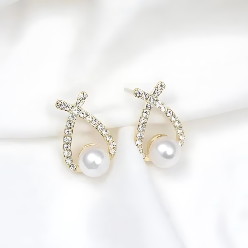 Pearl Stone Shining Earrings - Image 4