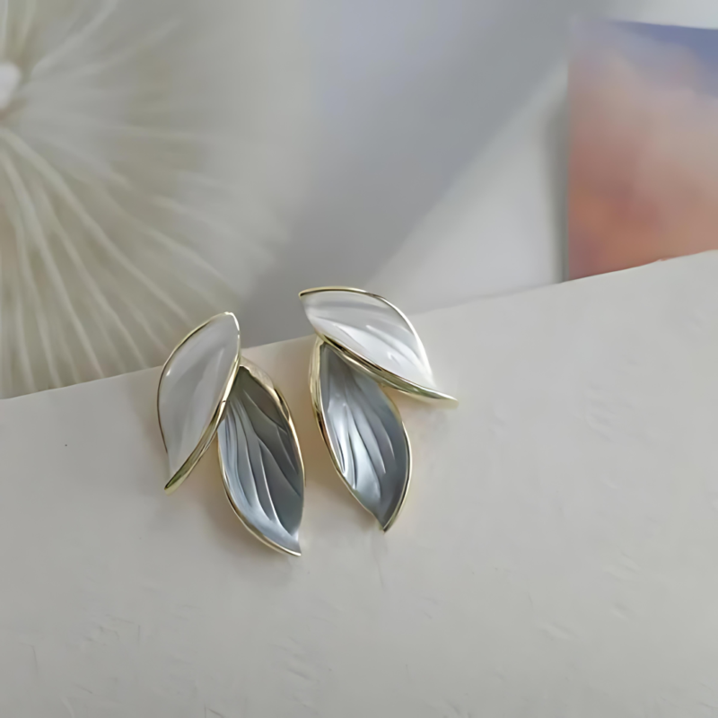 Korean Leaf Shape Studs