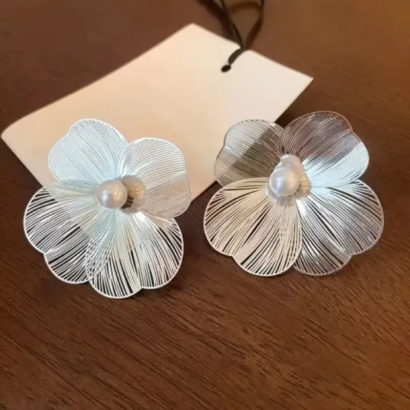 Anti Tarnish Flower Earrings Studs